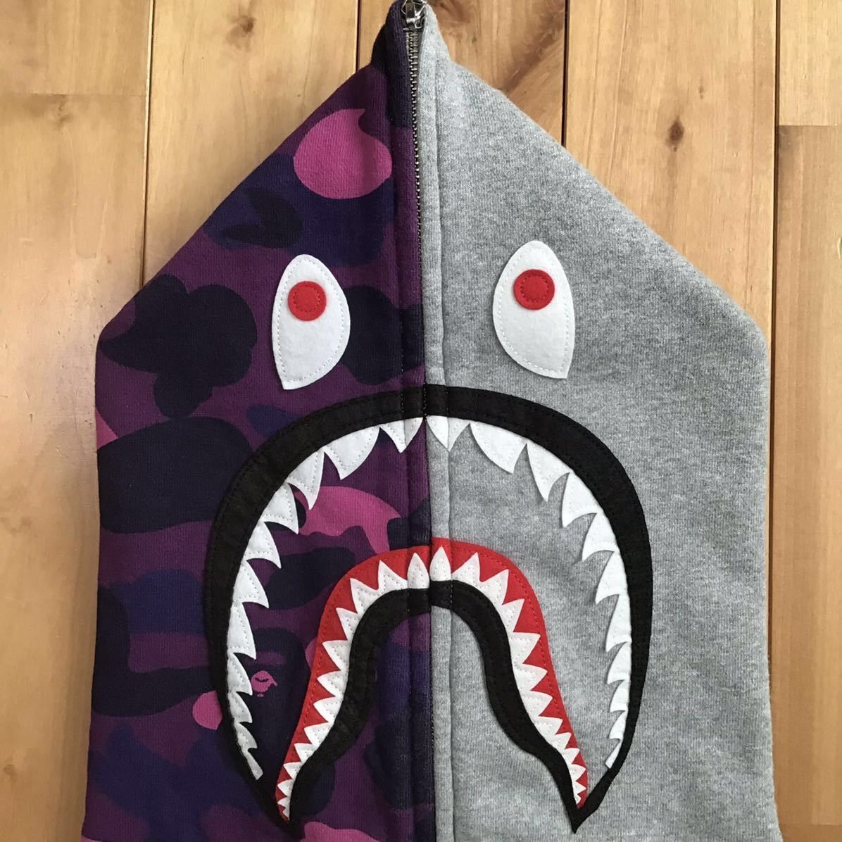 Bape 🔥3XL🔥 BAPE Purple camo x gray shark full zip hoodie Size US XXL / EU 58 / 5 - 3 Thumbnail