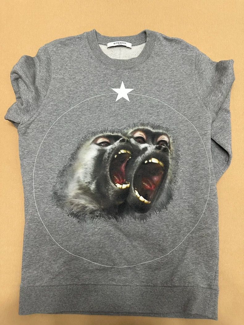 Givenchy Givenchy Classic Gay Monkey Grey Hoodie Size US XS / EU 42 / 0 - 1 Thumbnail