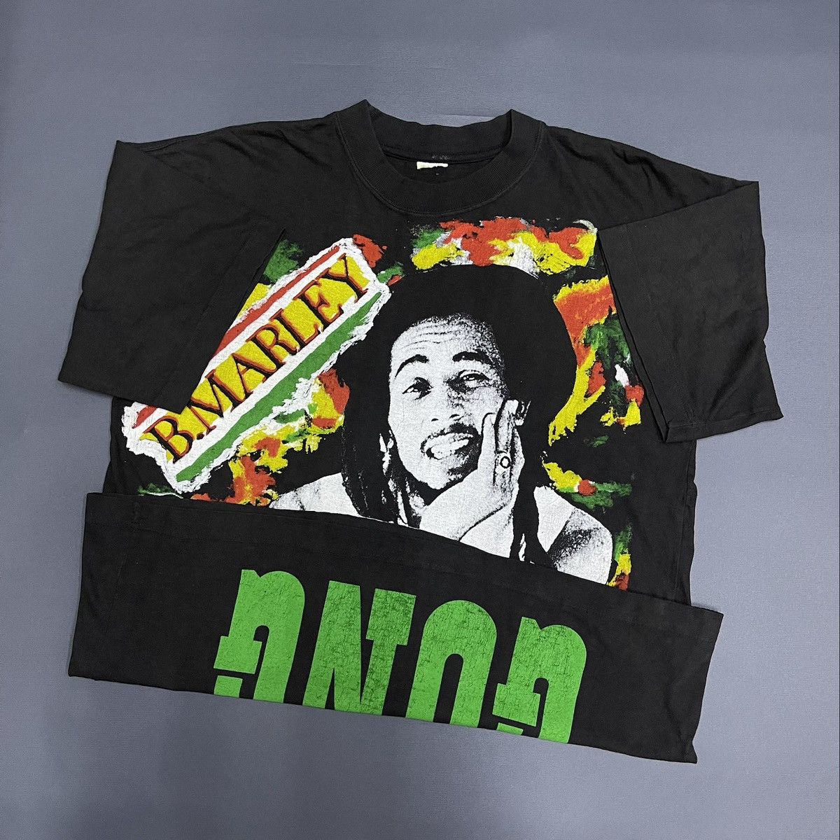 Band Tees × Vintage VINTAGE BOB MARLEY 90s ALL OVER PRINT BAND TEES Size US XL / EU 56 / 4 - 5 Thumbnail