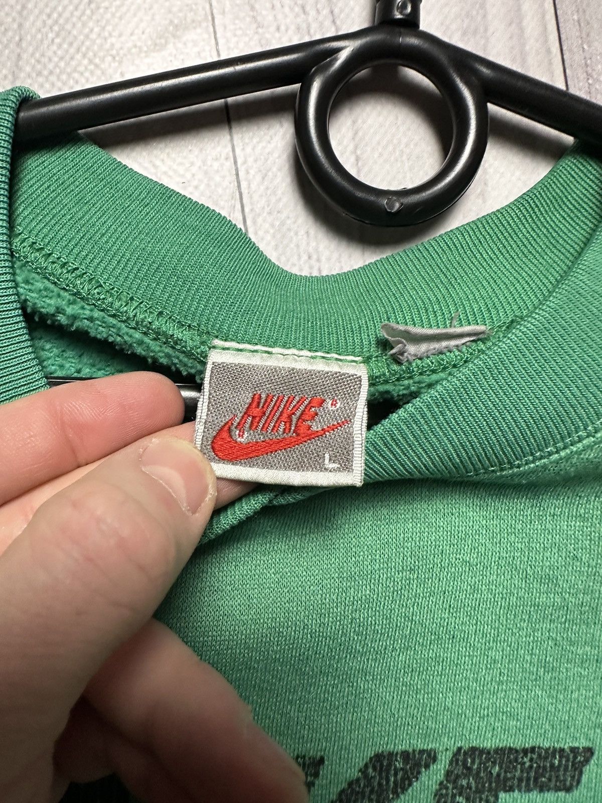 Nike × Vintage Vintage Nike sweatshirt logo green rare size S Size US S / EU 44-46 / 1 - 2 Thumbnail