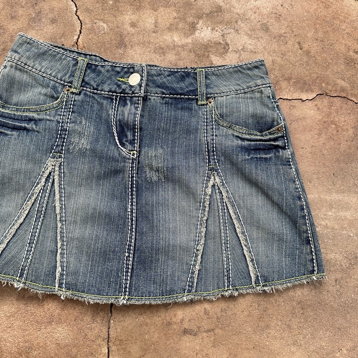 Japanese Brand × Vintage Vintage Y2K Morgan Denim Mini Skirt Evisu Style Size 26" / US 2 / IT 38 - 3 Thumbnail