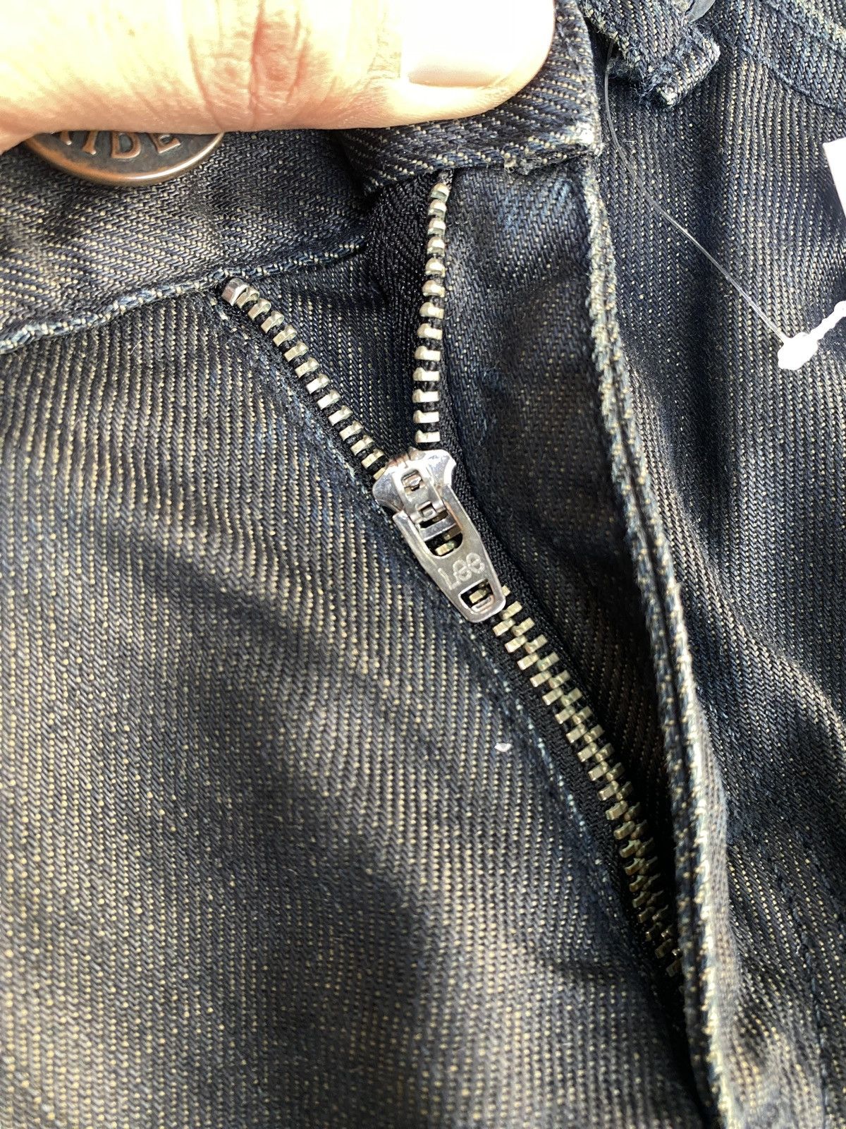 Lee Vintage Lee Rider Zipper Buckle Black Sun Faded Denim Size US 30 / EU 46 - 7 Thumbnail