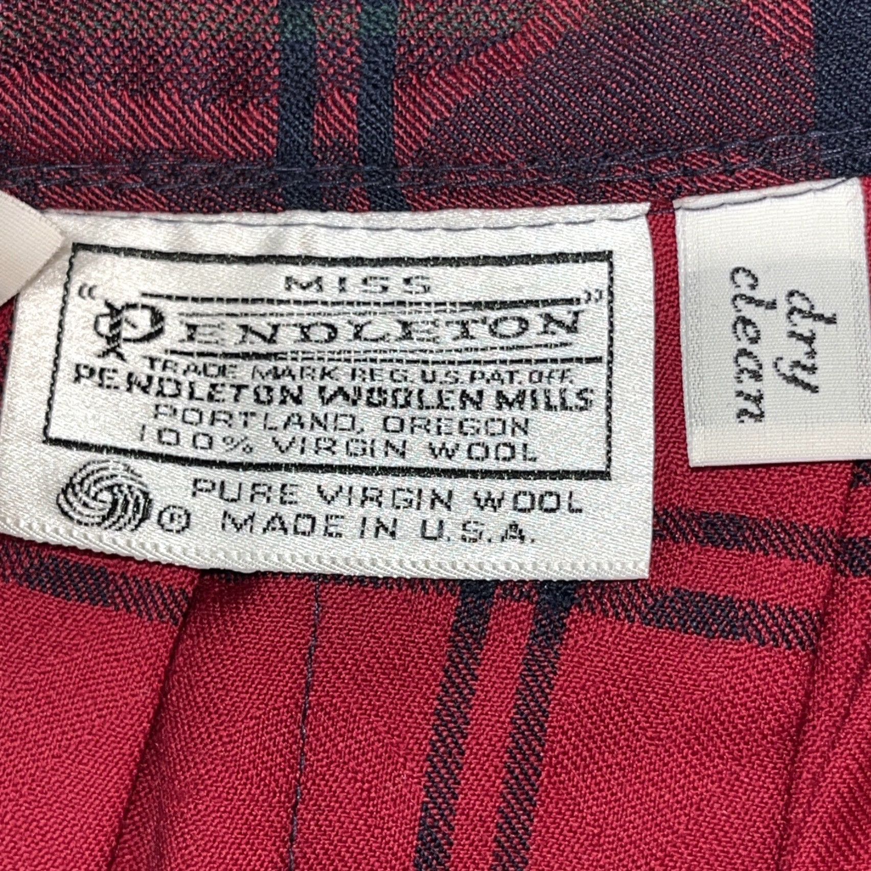 Pendleton VINTAGE Pendleton Plaid Wool Long Skirt 14 Plus Modest Pleated Zip Button Closure Womens Menus? Size 36" / US 14 / IT 50 - 2 Thumbnail