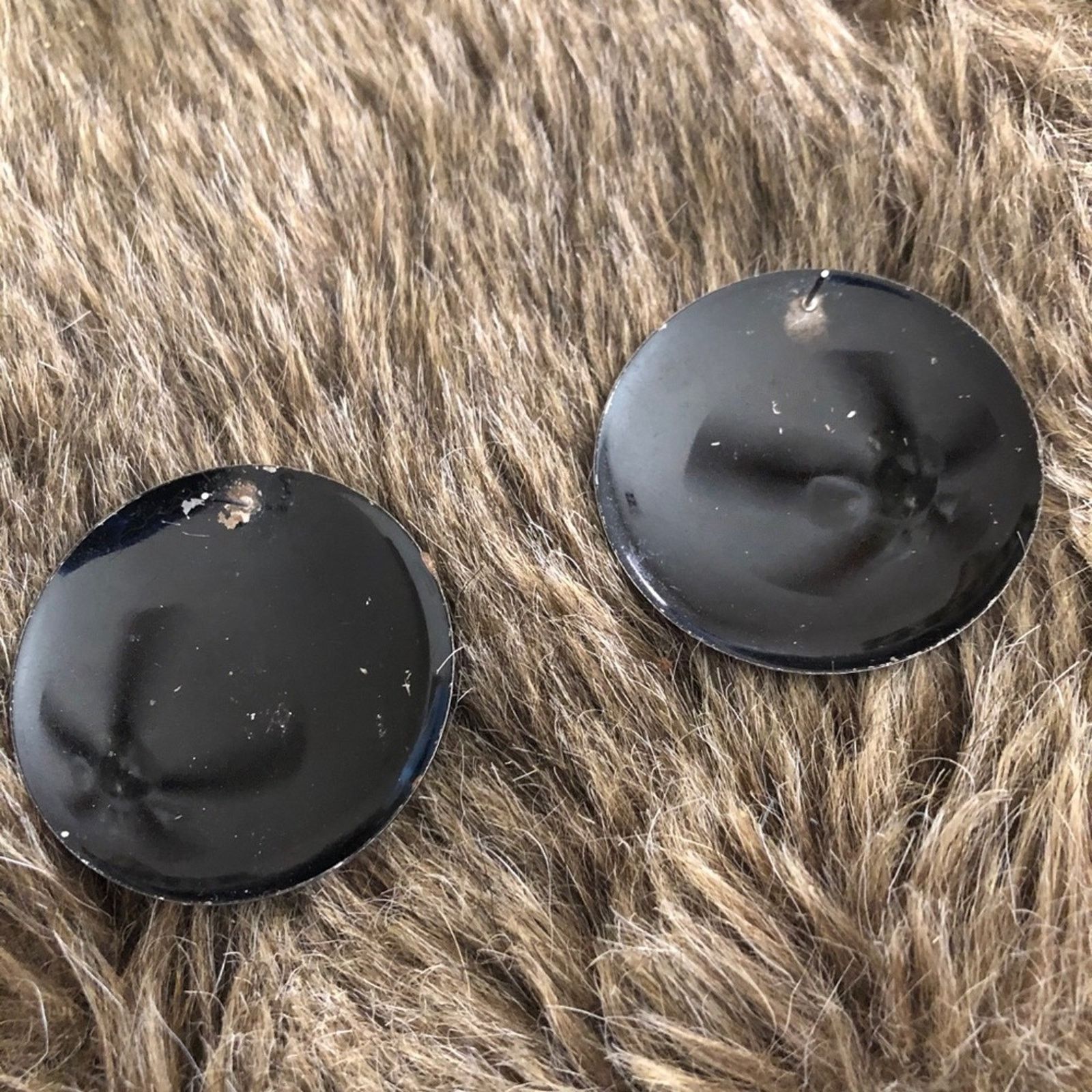 Vintage Vintage 80s large rhinestone accent disc earrings Size ONE SIZE - 4 Thumbnail