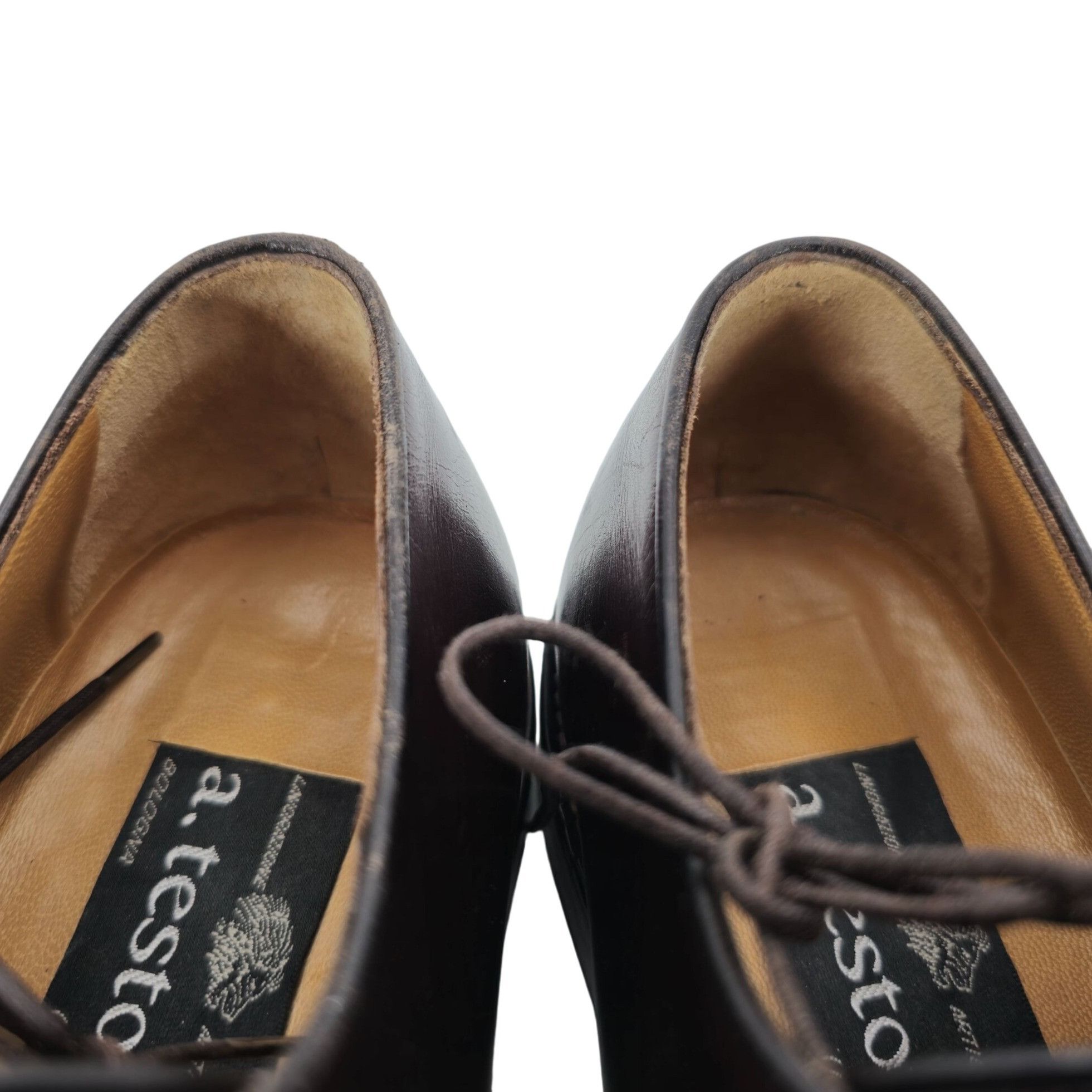 Testoni A. Testoni Italy Mens 8.5 Brown Leather Dress Shoes Oxfords Size US 8.5 / EU 41-42 - 10 Thumbnail