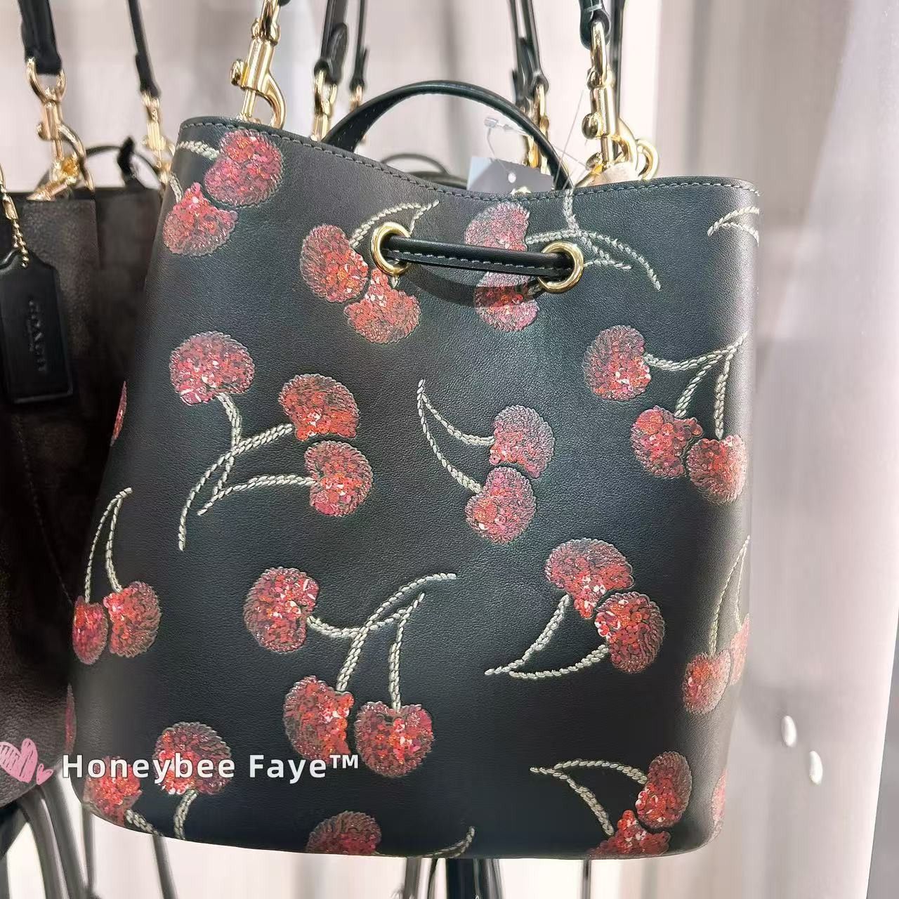 Coach Nwt Coach Rowan Bucket Bag With Cherry Print CCZ17 🍒 Size ONE SIZE - 2 Thumbnail