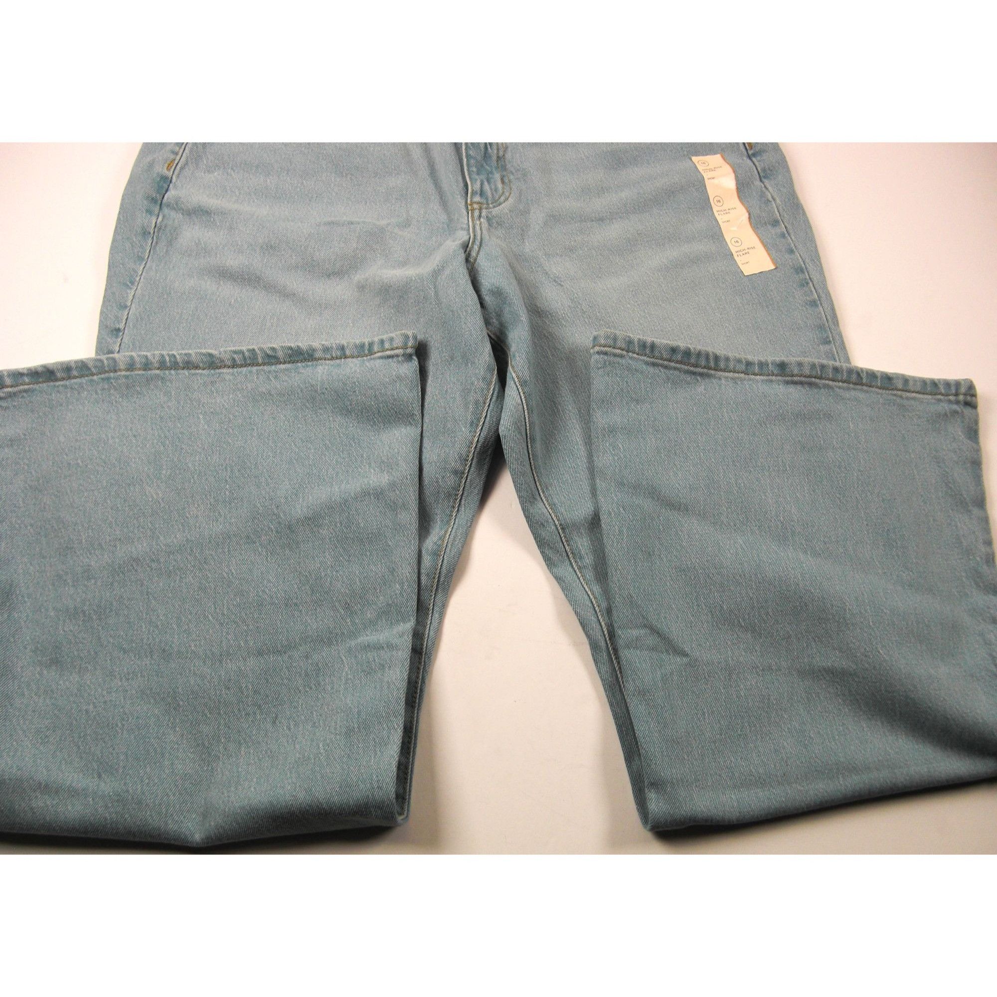 Other Denim Blue Jeans Women's Flare Fitted Size 16 Inseam 30" Bel Size 38" / US 16 / IT 52 - 4 Thumbnail
