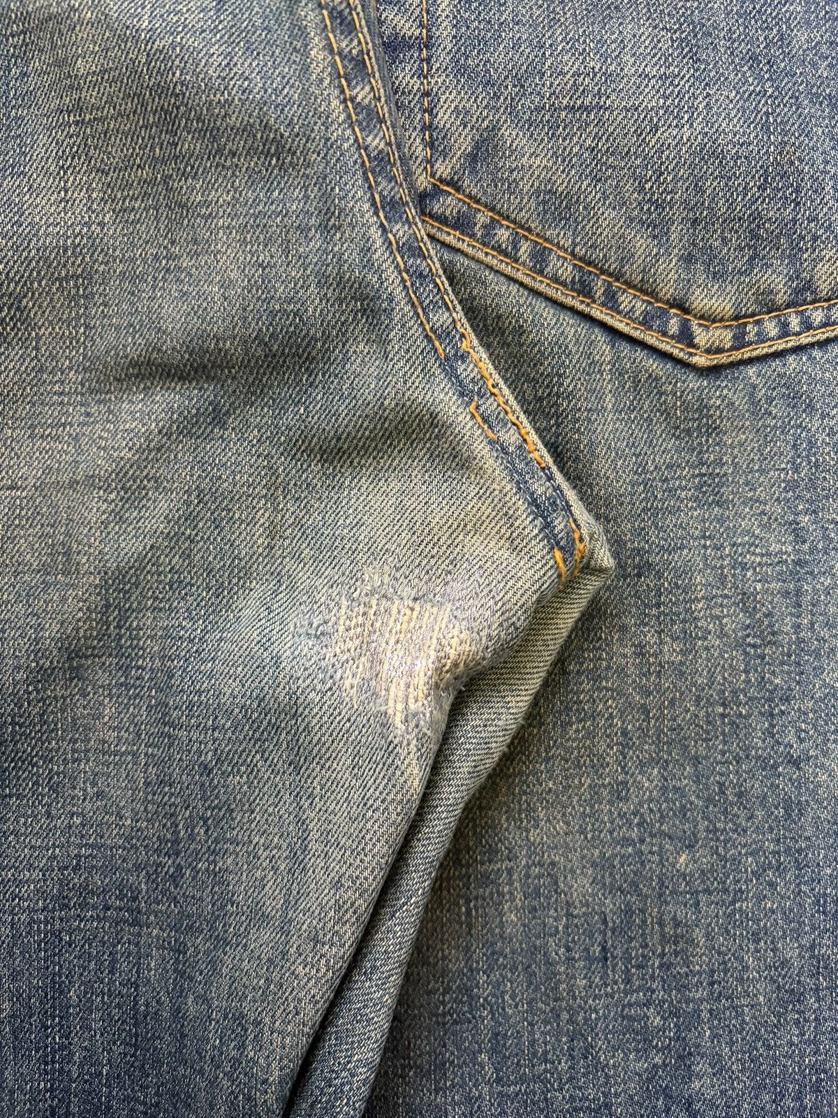 If Six Was Nine Vintage Japanese Brand Mud Wash Distress Flare Jeans Size US 32 / EU 48 - 3 Thumbnail