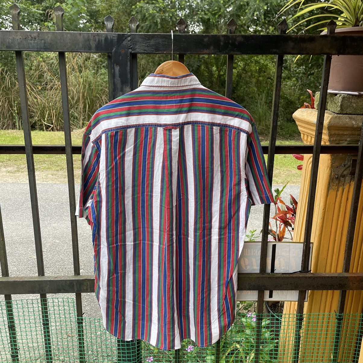 Japanese Brand × Vintage 🔥🇯🇵Generra Double Pocket Striped Multicolour Buttons Up Shirt Size US L / EU 52-54 / 3 - 2 Thumbnail
