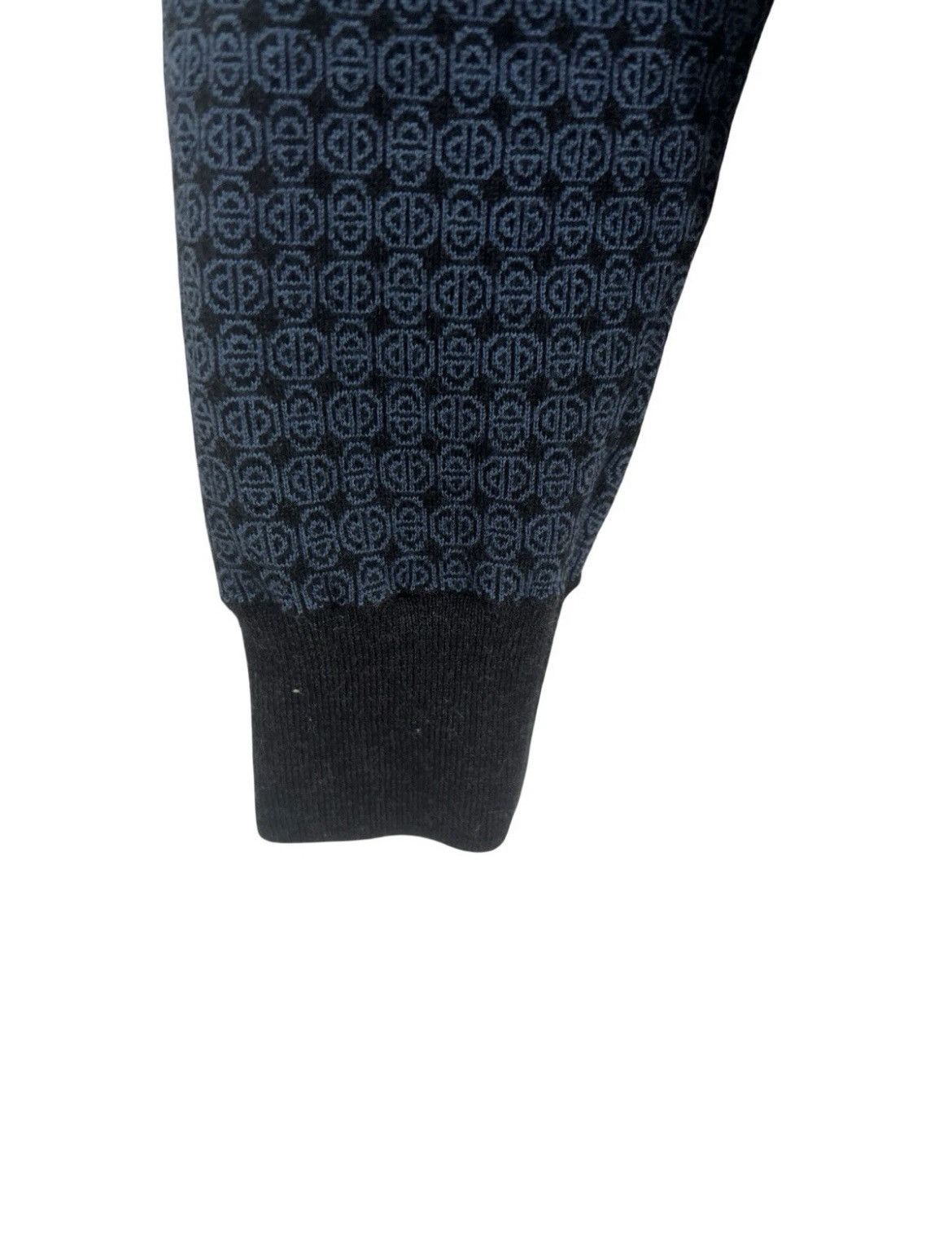 Hermes Hermès Men's Sweater Blue Geometric Knit Size L Size US L / EU 52-54 / 3 - 6 Thumbnail