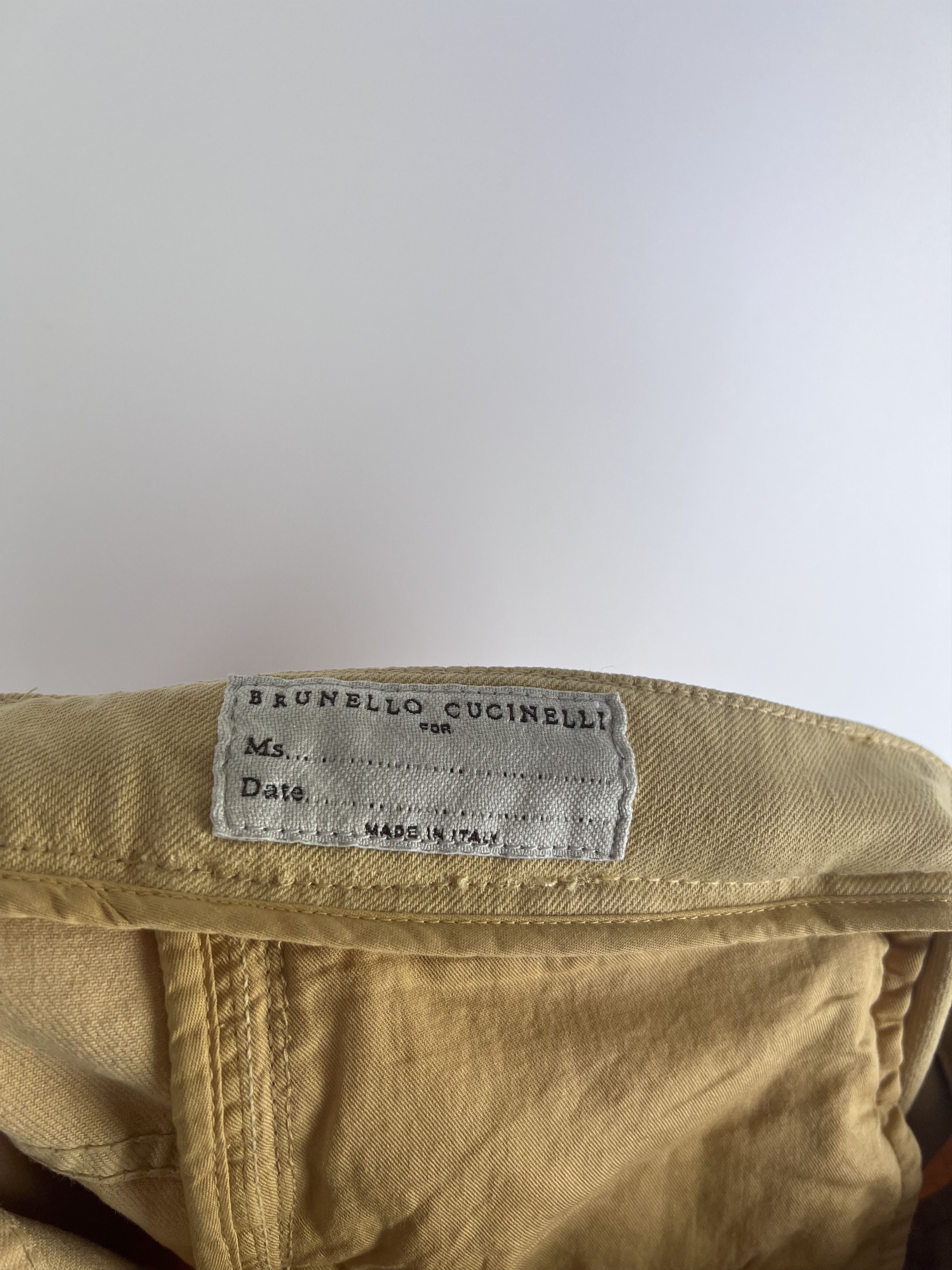 Brunello Cucinelli Brunello Cucinelli Yellow Cropped Jeans Womens Size IT40 Size 27" / US 4 / IT 40 - 6 Thumbnail