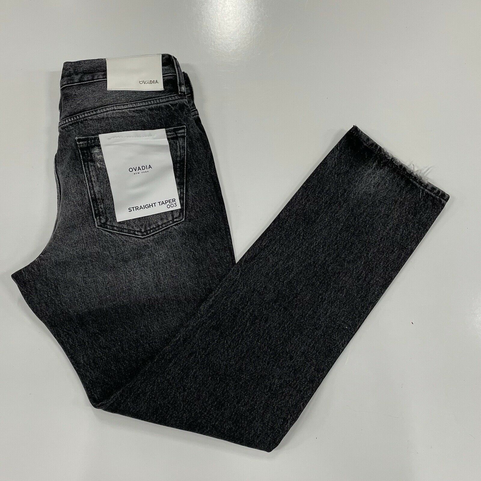 Ovadia & Sons Ovadia & Sons Men's Straight Taper Jeans Black Denim Size 32 Size US 32 / EU 48 - 4 Thumbnail