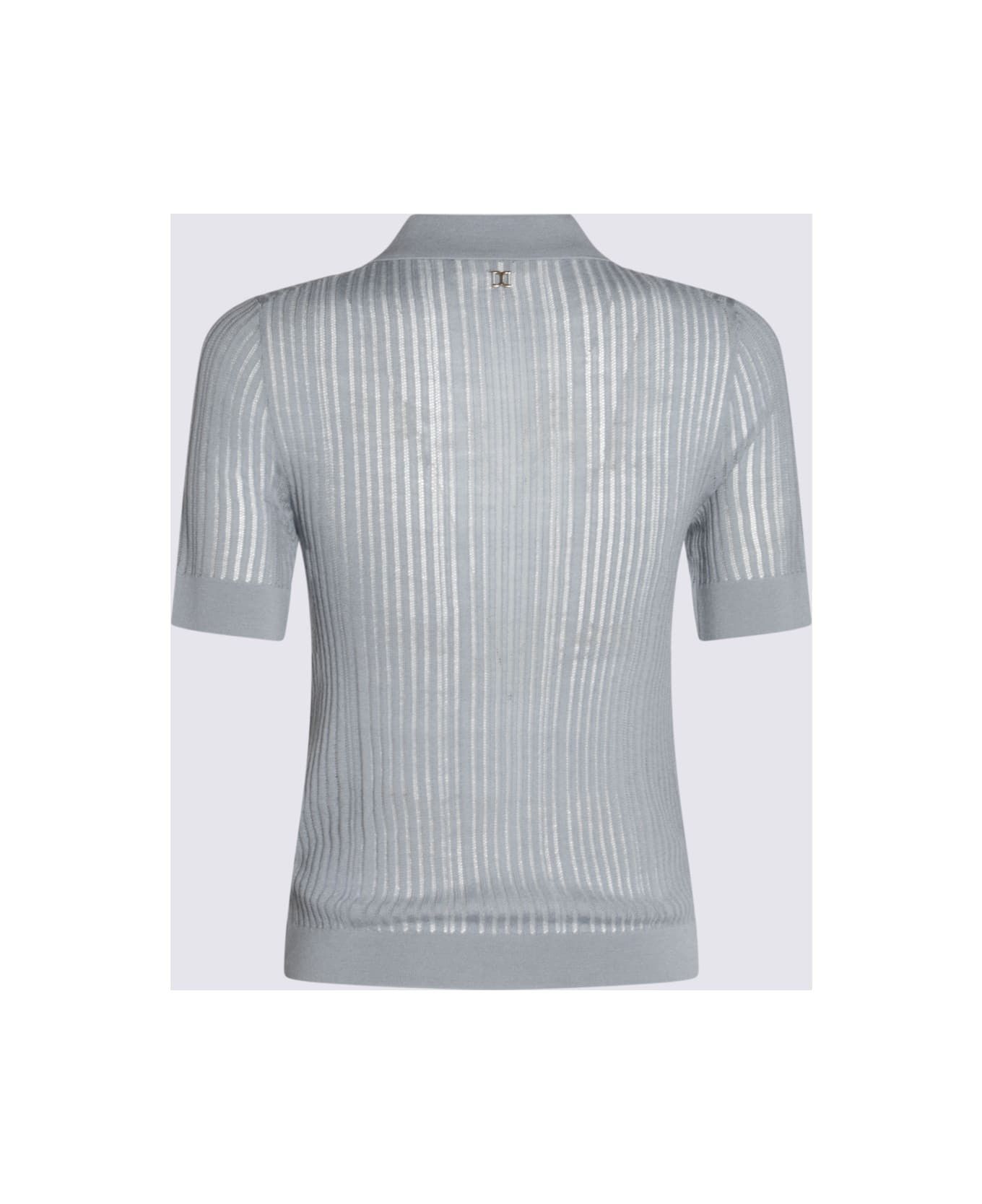 Chloe o1loc1c11125 Pullover Polo Shirt in Iced Blue Size S / US 4 / IT 40 - 2 Thumbnail