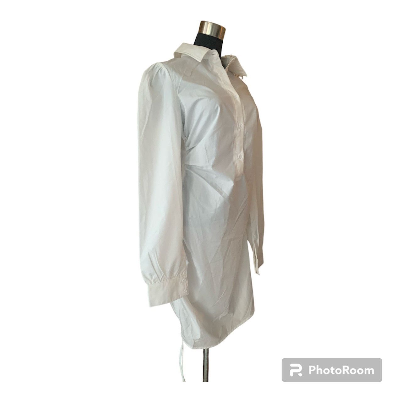 PrettyLittleThing New W/ Tag Ruched Side Fitted Shirt Dress Size M / US 6-8 / IT 42-44 - 2 Thumbnail