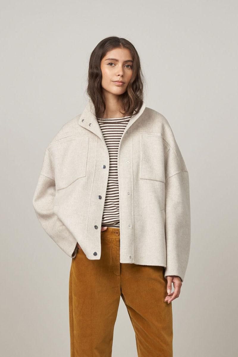 Hartford Hartford Vicco Wool Relaxed Fit Jacket Coat Natural Size L / US 10 / IT 46 - 6 Thumbnail