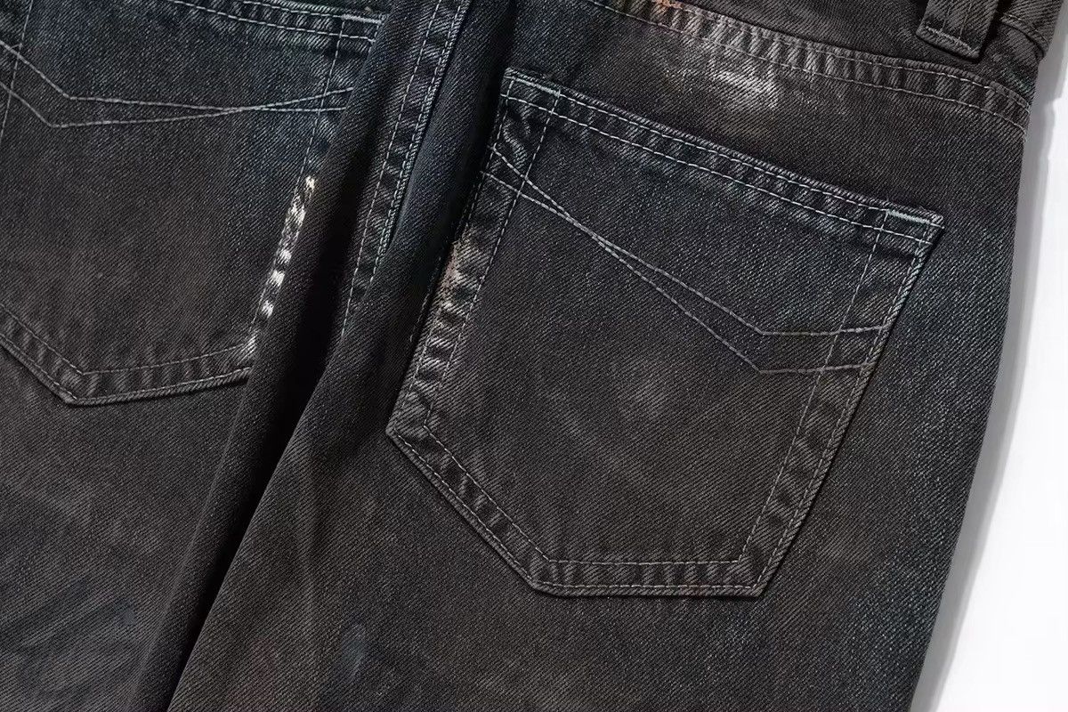 Designer × Vintage Streetwear Rare Loose Wide Leg Graffiti Jeans Pants Size US 35 - 6 Thumbnail