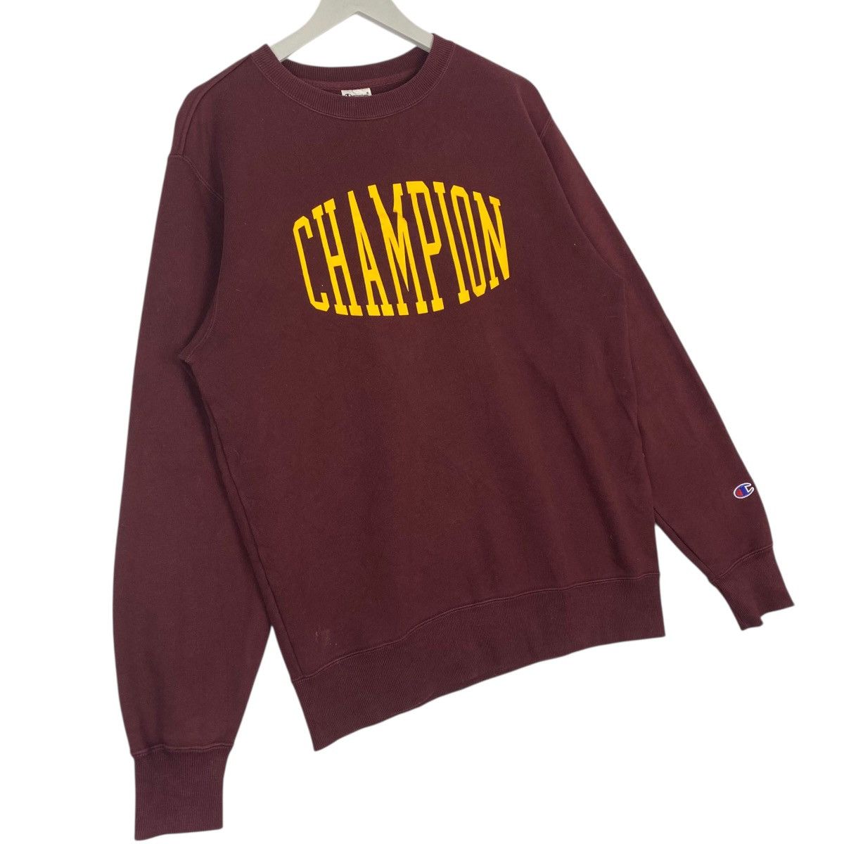 Other Vintage Champion Sweatshirt Crewneck Maroon Big Logo Size L Size US L / EU 52-54 / 3 - 3 Thumbnail