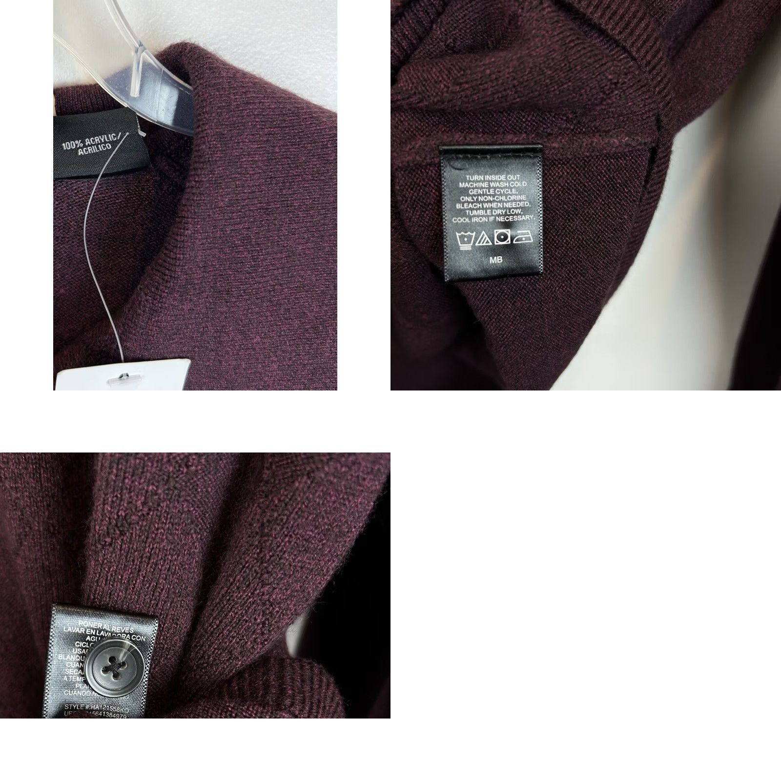 Haggar Haggar Collared Sweater Mens M Button Pullover Purple Knit New Regular Size US M / EU 48-50 / 2 - 8 Thumbnail