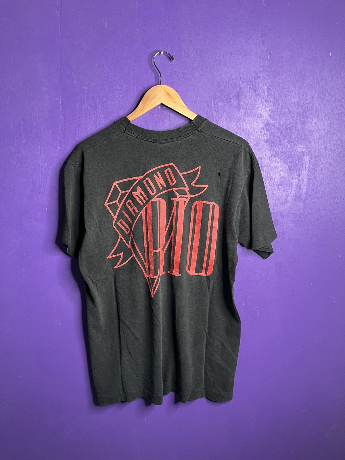 Band Tees × Vintage Vintage 90s Diamond Rio big logo tour t-shirt Size US L / EU 52-54 / 3 - 2 Thumbnail