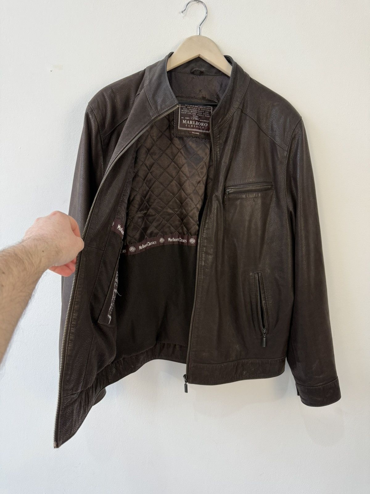 Marlboro Classics Malboro Classics Vintage 90s Brown Leather Jacket Size US XXL / EU 58 / 5 - 7 Thumbnail