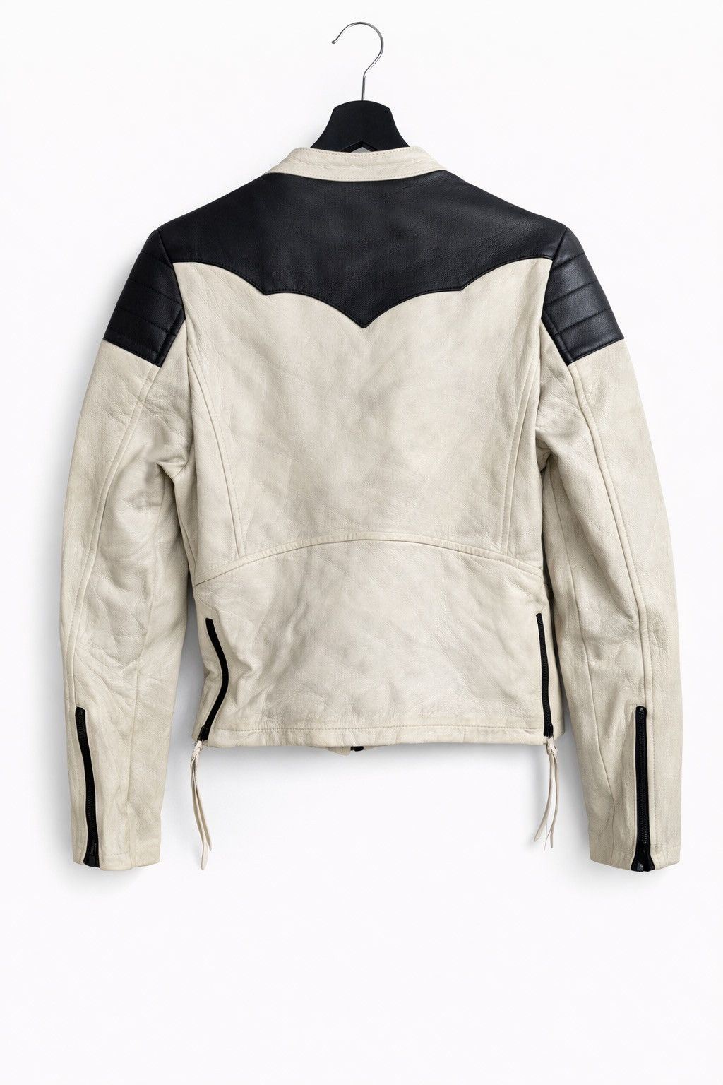 Vintage Rich Master Y2 Leather Motorcycle Cream Black Café Racer Size US S / EU 44-46 / 1 - 2 Thumbnail