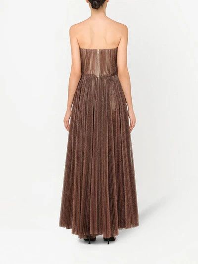 Dolce & Gabbana o1y0825 Sleeveless Gown Dress in Brown Size L / US 10 / IT 46 - 3 Thumbnail