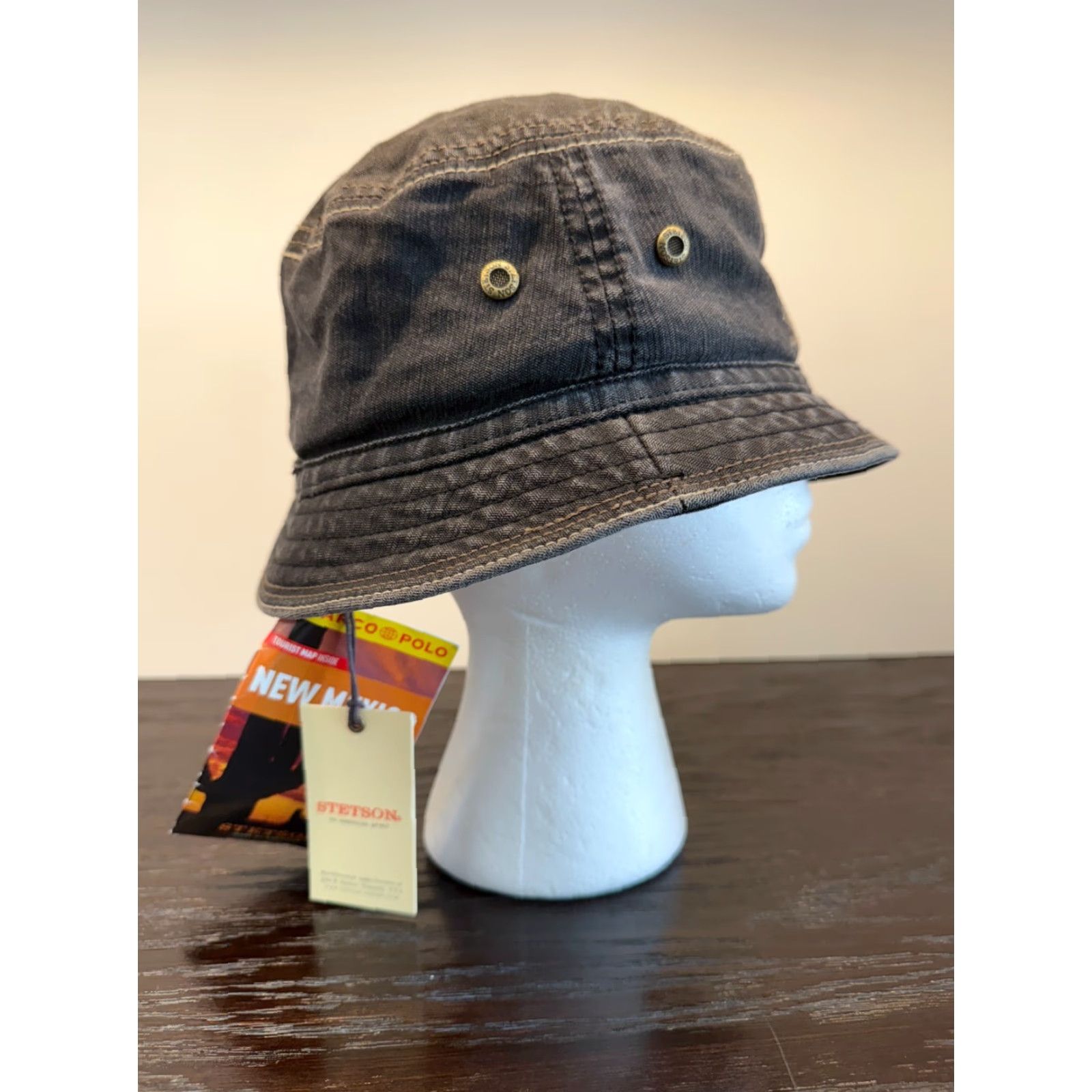 Stetson Stetson Hat Women Small Black LeClaire Bucket Twill Outdoor Hike Travel Womens Size ONE SIZE - 3 Thumbnail