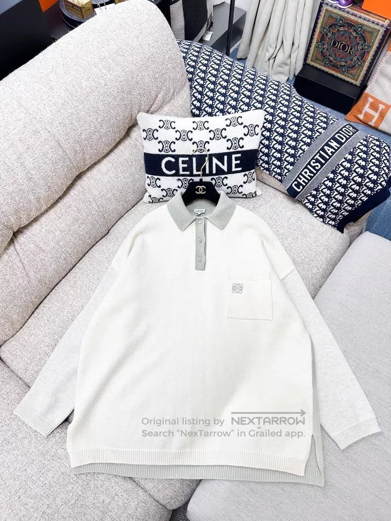 Loewe Loewe Color-blocked wool pocket logo embroidered polo shir Size XS / US 0-2 / IT 36-38 - 2 Thumbnail