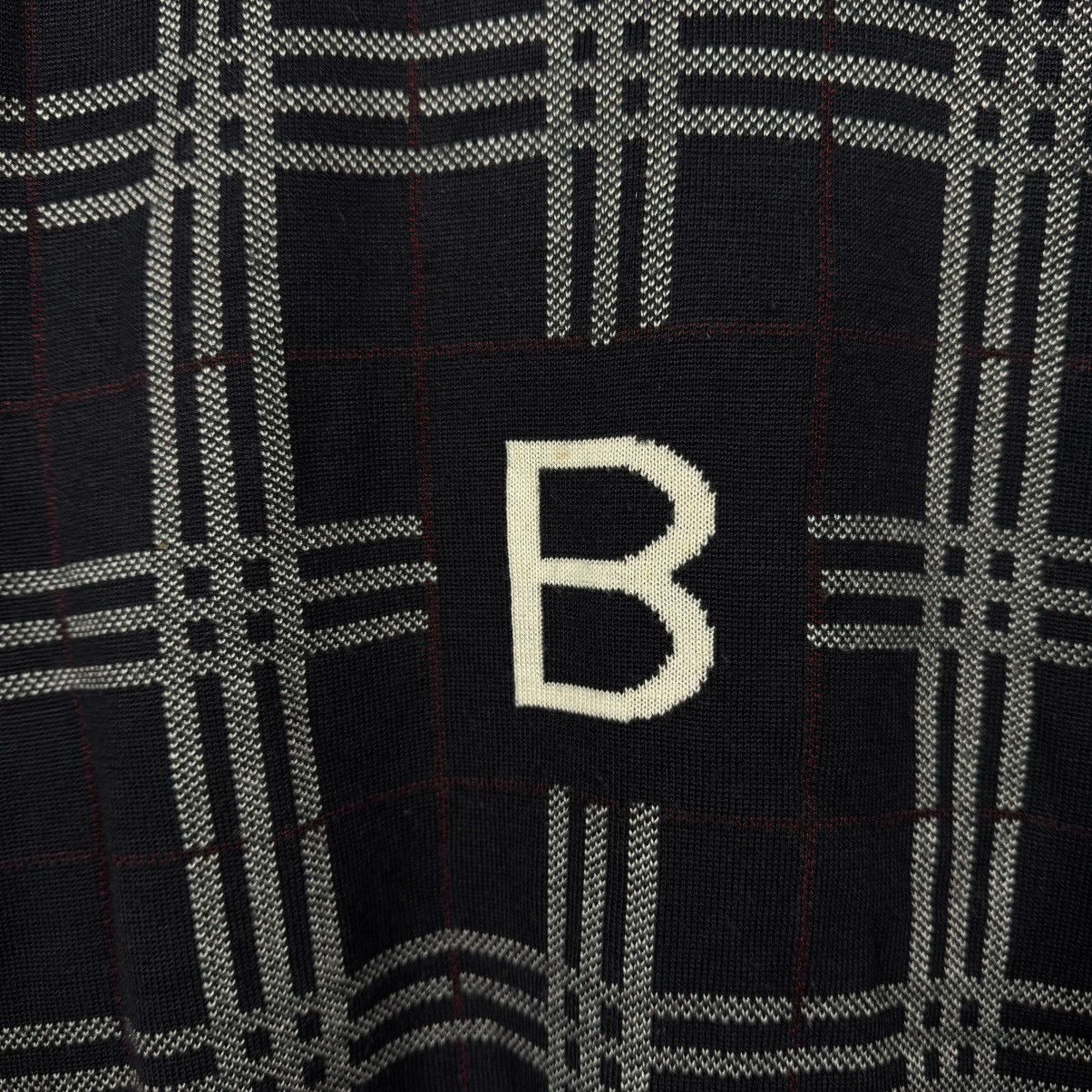 Burberry Vintage 80s Burberry Knit Wool Sweater Size US L / EU 52-54 / 3 - 5 Thumbnail