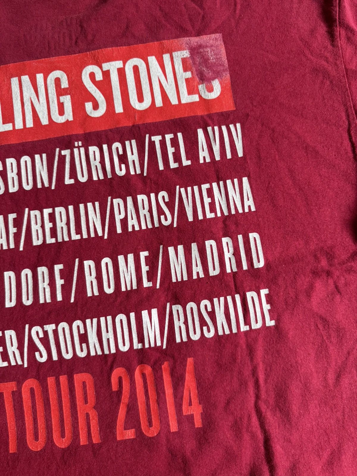 Band Tees × Vintage Rolling Stones XL Tour 2014 tee T-shirt vintage I4 On Fire 🔥 Size US XL / EU 56 / 4 - 16 Thumbnail