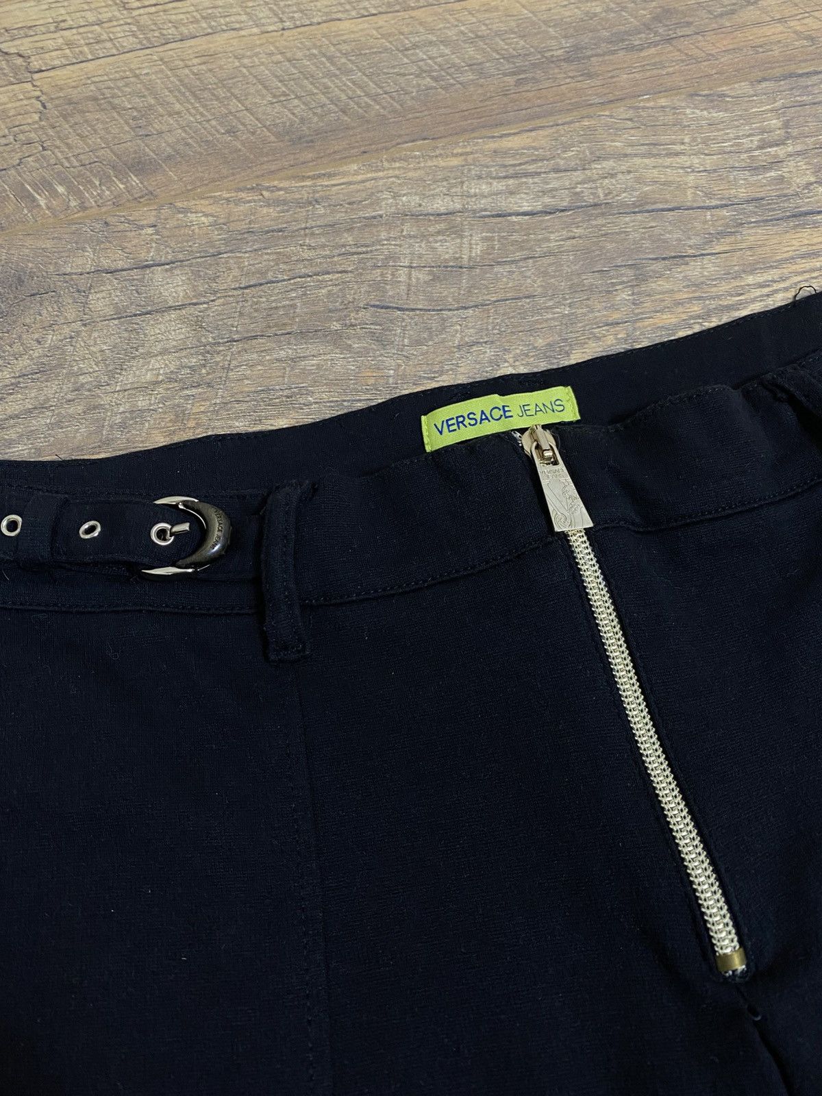 Versace Jeans Couture Versace Jeans Black Zip-Front Buckle Trousers IT48 Size 34" / US 12 / IT 48 - 3 Thumbnail