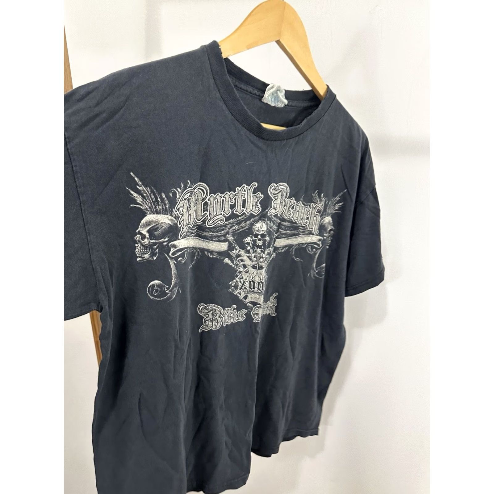 Delta VTG Myrtle Beach Bike Week Skull Y2K Faded Thrashed Worn Biker T-Shirt Size L Size US L / EU 52-54 / 3 - 4 Thumbnail