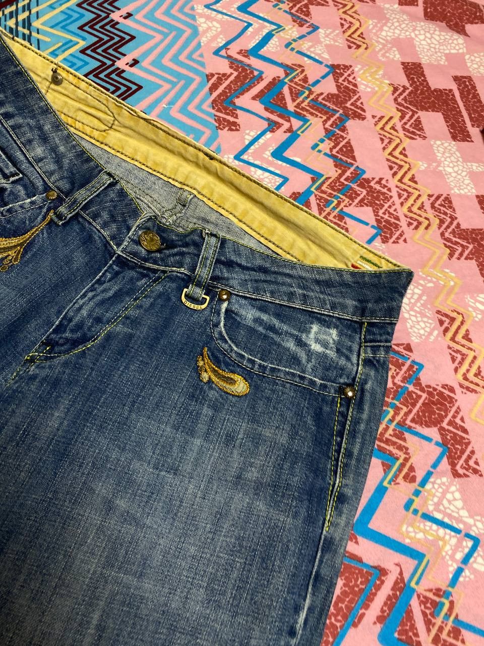 Diesel DIESEL jeans blue vintage crazy Y2K streetwear Size 31" - 6 Thumbnail