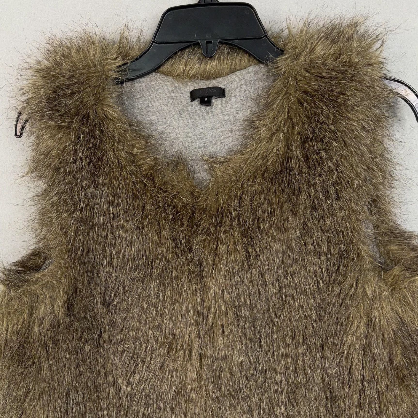 J.Crew J.CREW Vest Womens Small Brown Faux Fur Casual Fall Winter Mob Wife Cozy Warm Jacket Size S / US 4 / IT 40 - 2 Thumbnail