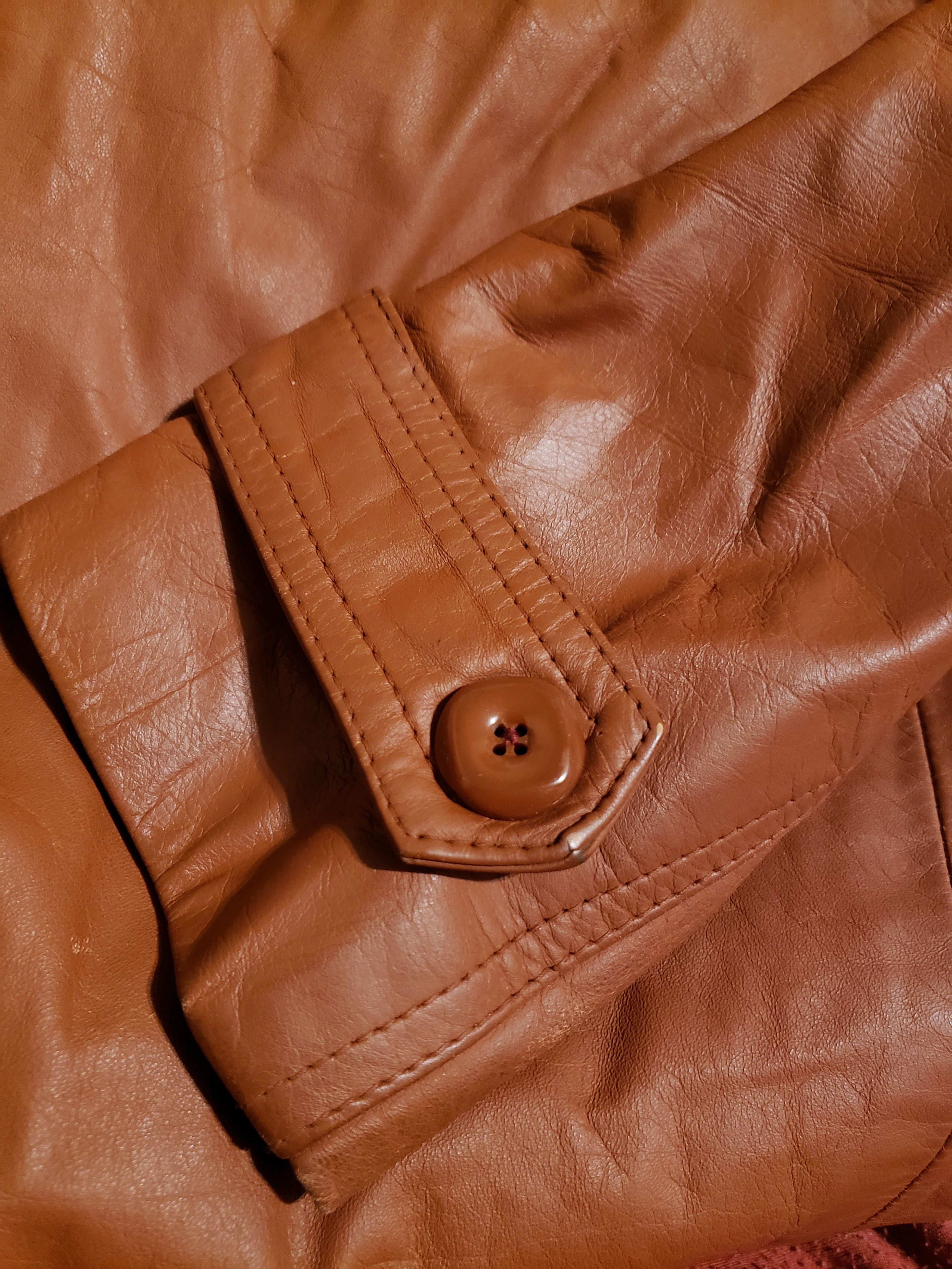 Other Women's Vintage 1970's Leather Trench Coat Dav Mark M Size M / US 6-8 / IT 42-44 - 8 Thumbnail