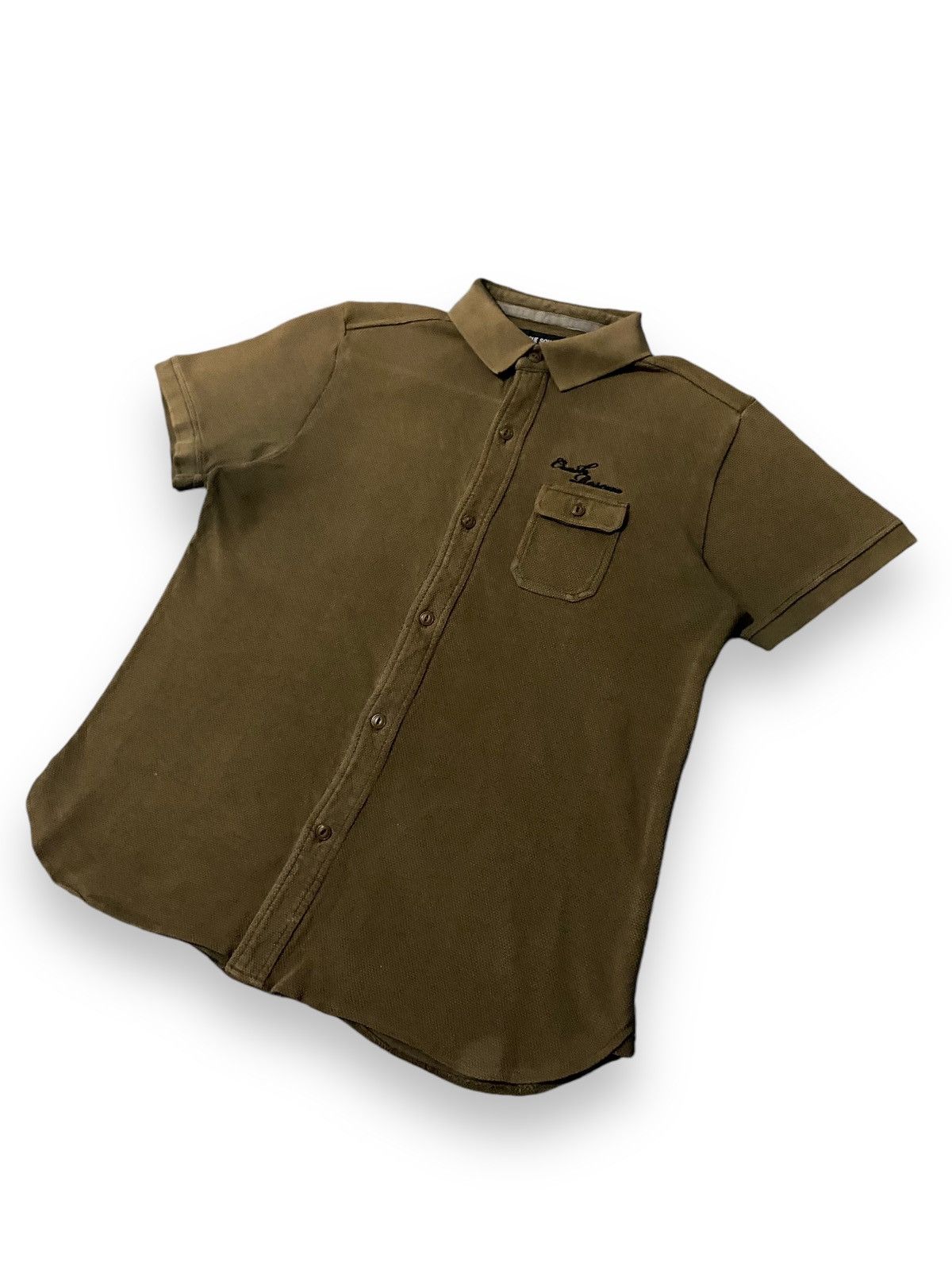 Japanese Brand RESCUE SQUAD JAPAN EMBEROIDERY BUTTON UP POLOS Size US M / EU 48-50 / 2 - 7 Thumbnail