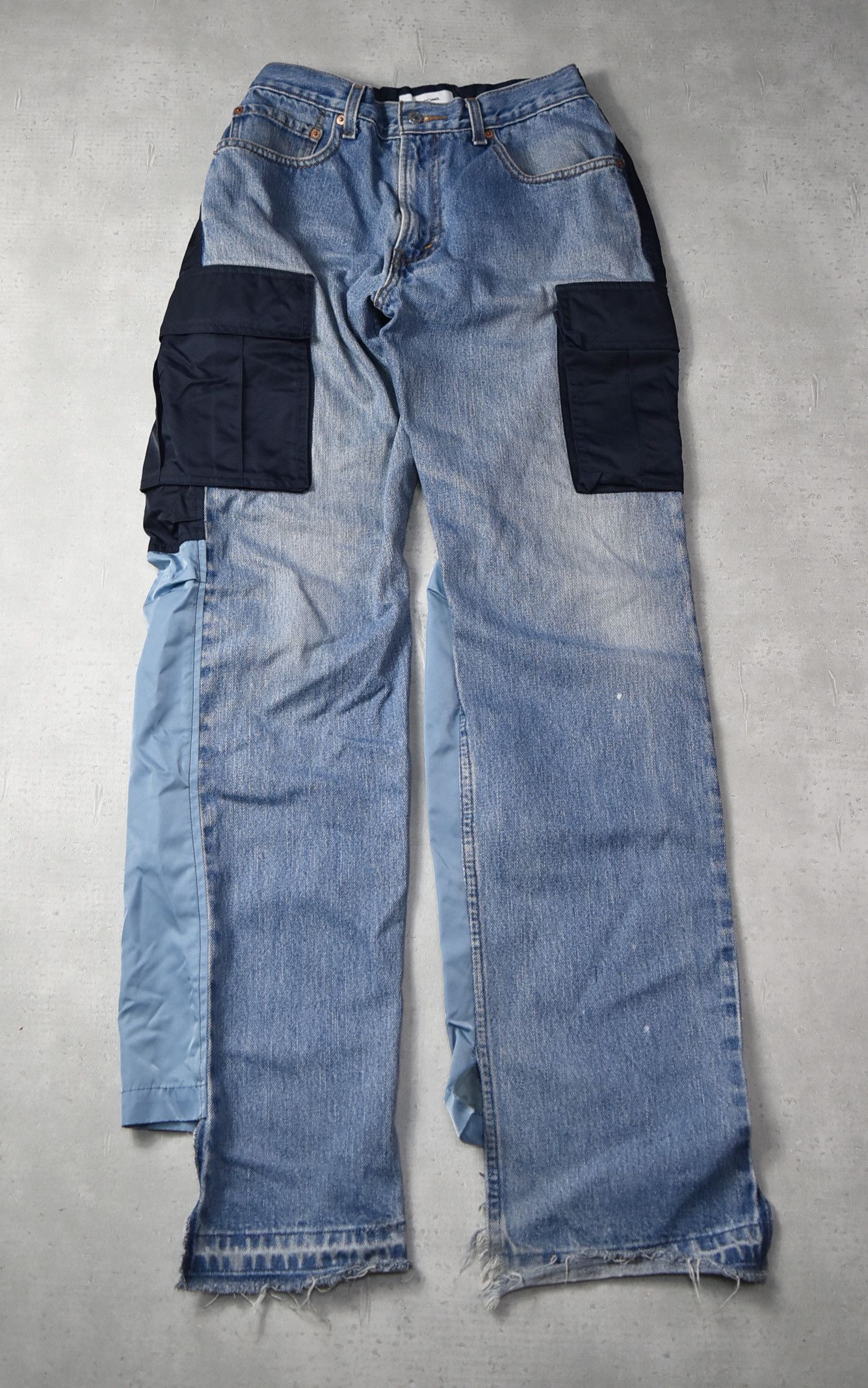 image of Body Song Rebuild Military Denim Cargo Pants 0-16-223 179 in Navy Indigo, Men's (Size 29)