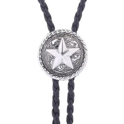 Cowboy Equipment × Vintage Vintage Star Leather Rope Bolo Tie Size ONE SIZE - 3 Thumbnail