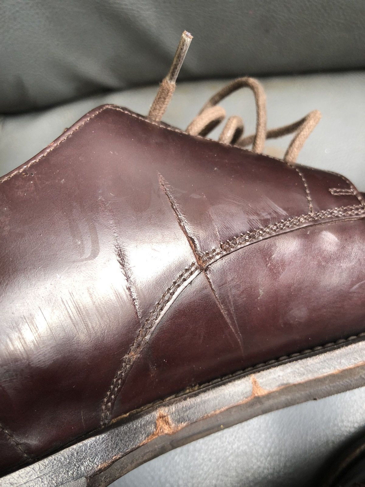 Prada PRADA Brown Leather Men’s Derby Dress shoes Size 7.5 Size US 7.5 / EU 40-41 - 24 Thumbnail