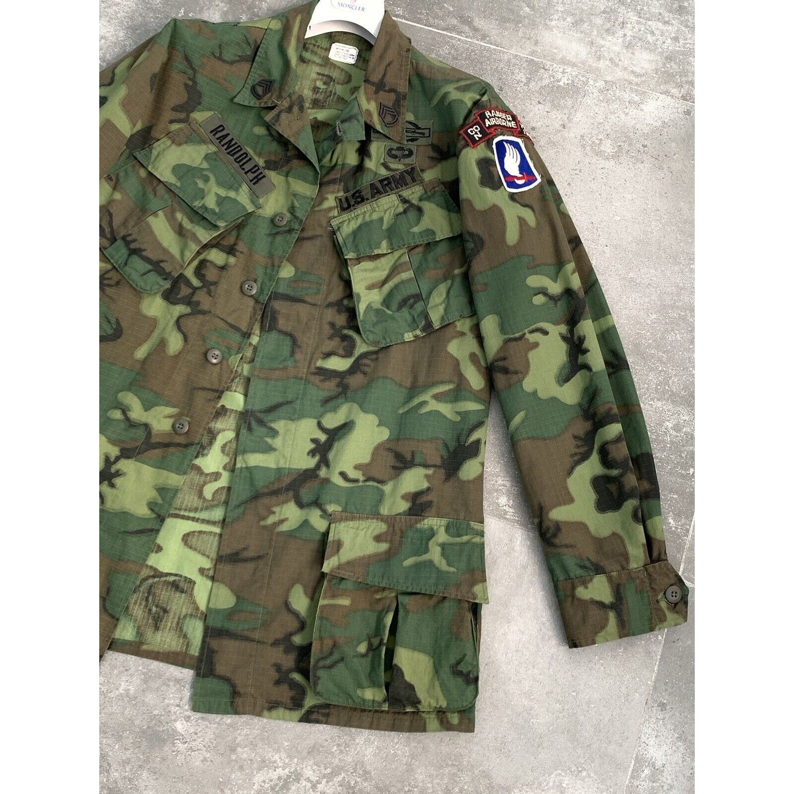 Vintage Mens US ARMY Ranger Airborne 75th Inf VIETNAM WAR Jacket M-L Size US L / EU 52-54 / 3 - 14 Thumbnail