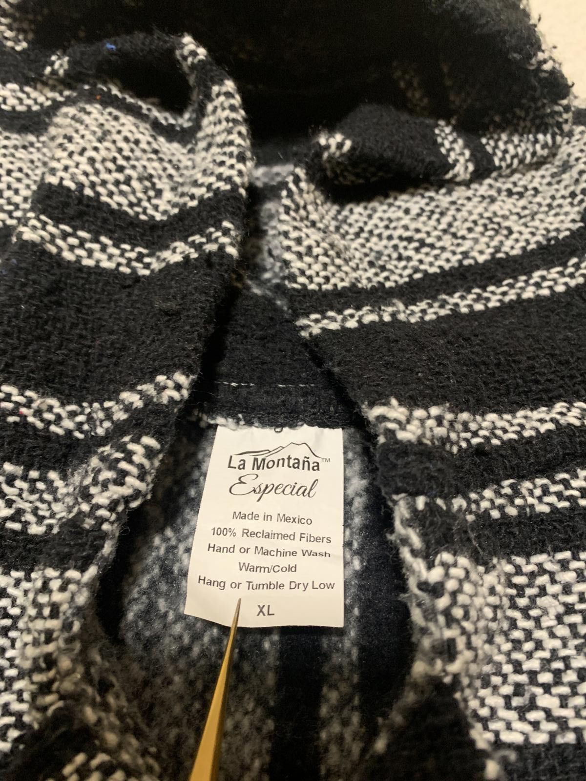Other La Montaña Especial Men's XL Black White Striped Hoodie Size US XL / EU 56 / 4 - 3 Thumbnail