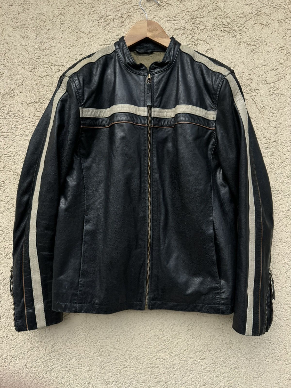 Yohji Yamamoto VNT 00s Soft Real Leather Racing Jacket Size US L / EU 52-54 / 3 - 3 Thumbnail