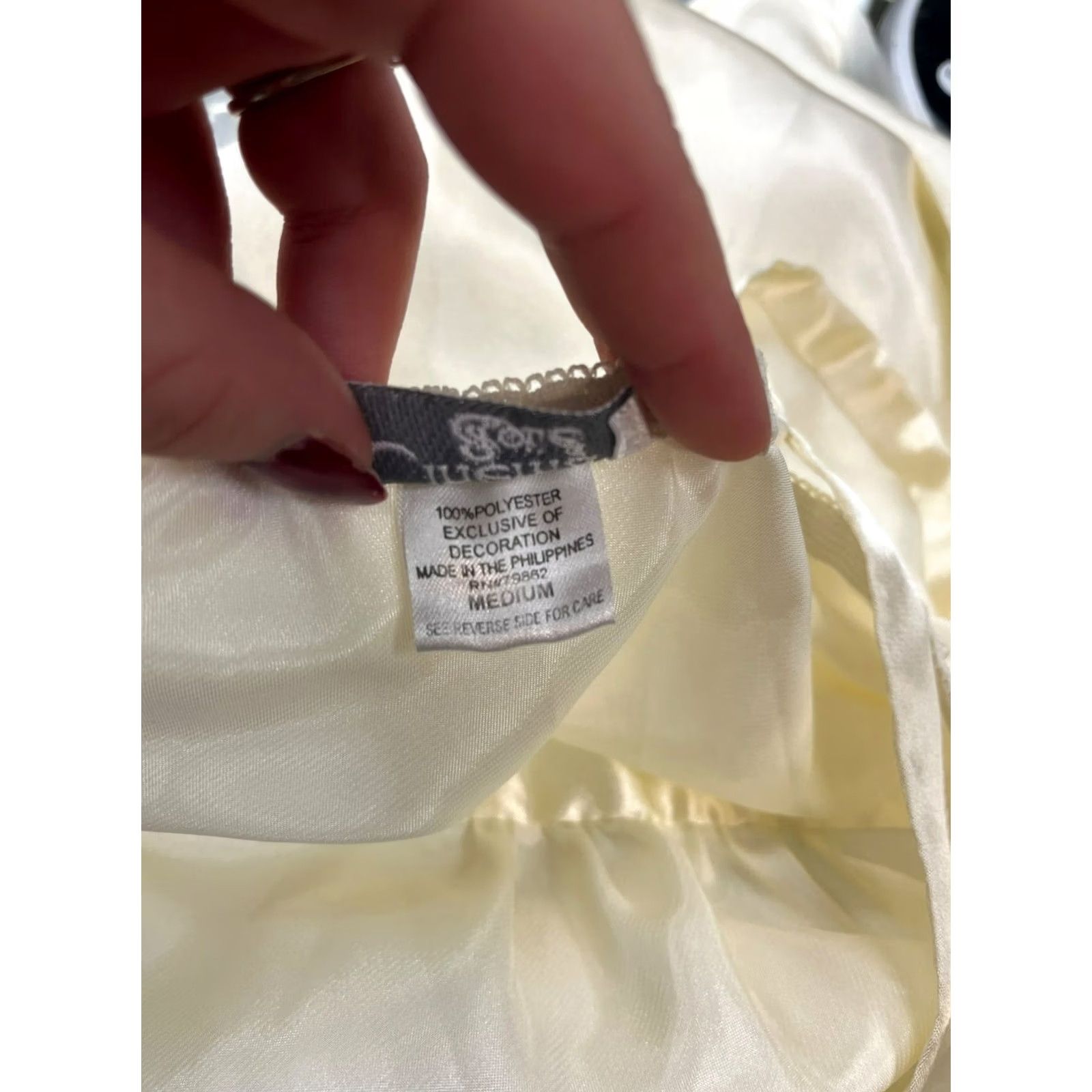 Vintage VINTAGE Cinema Etoile Ivory Satin Lace Camisole Womens M Chair? Size ONE SIZE - 4 Thumbnail
