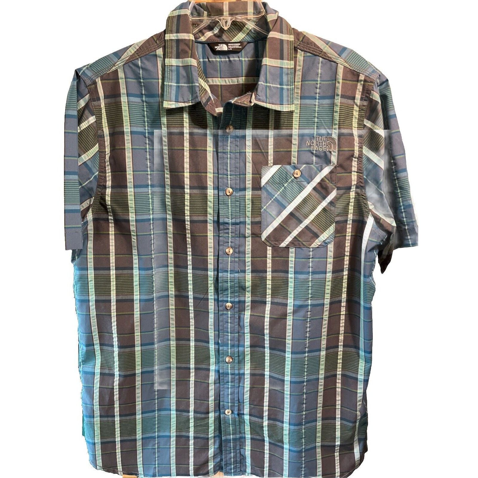 The North Face The North Face Men Shirt L Blue Plaid Button Up Short Sleeve Size US L / EU 52-54 / 3 - 1 Thumbnail