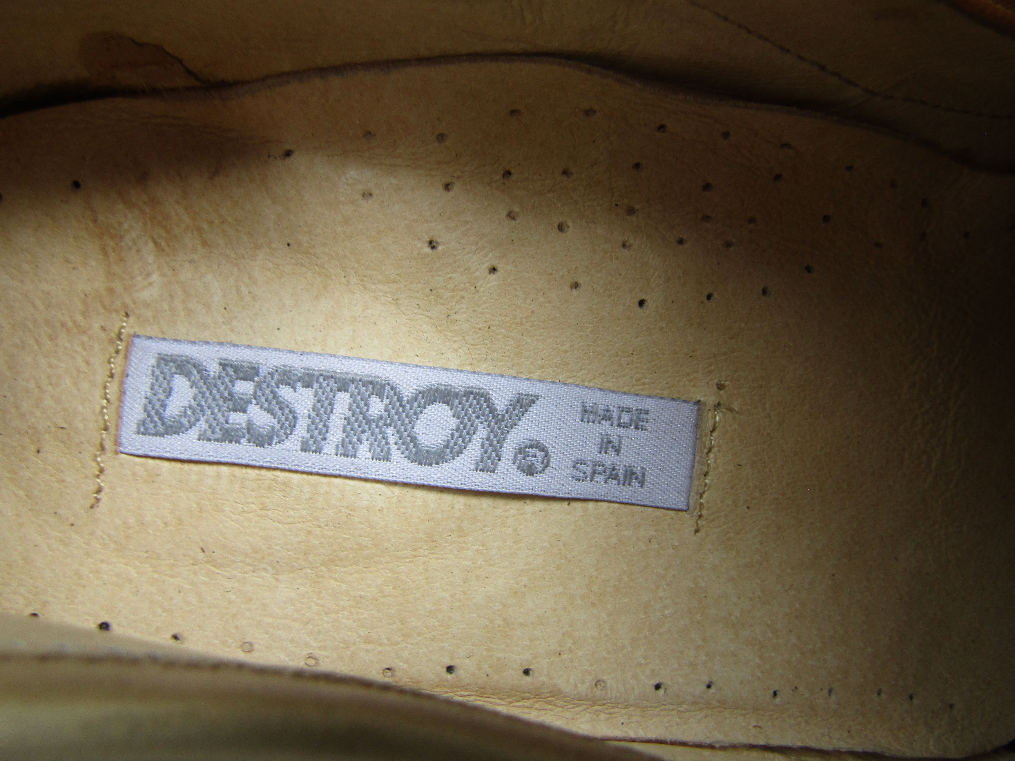 Other Vintage 90s Destroy Leather Taupe Platform Toggles Side Zip Size US 8.5 / IT 38.5 - 7 Thumbnail