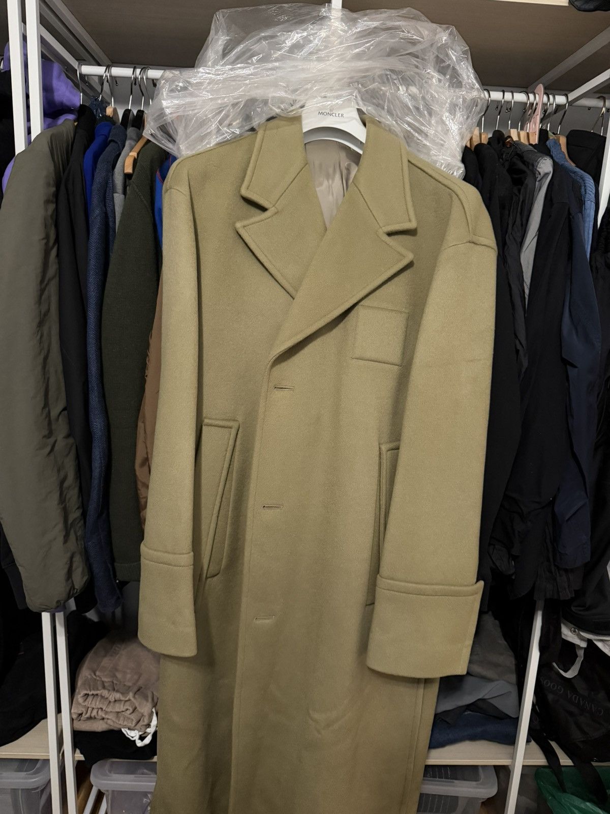 Wooyoungmi Wooyoungmi Beige Over Size Wool Coat Men Size 50 Size US M / EU 48-50 / 2 - 1 Thumbnail