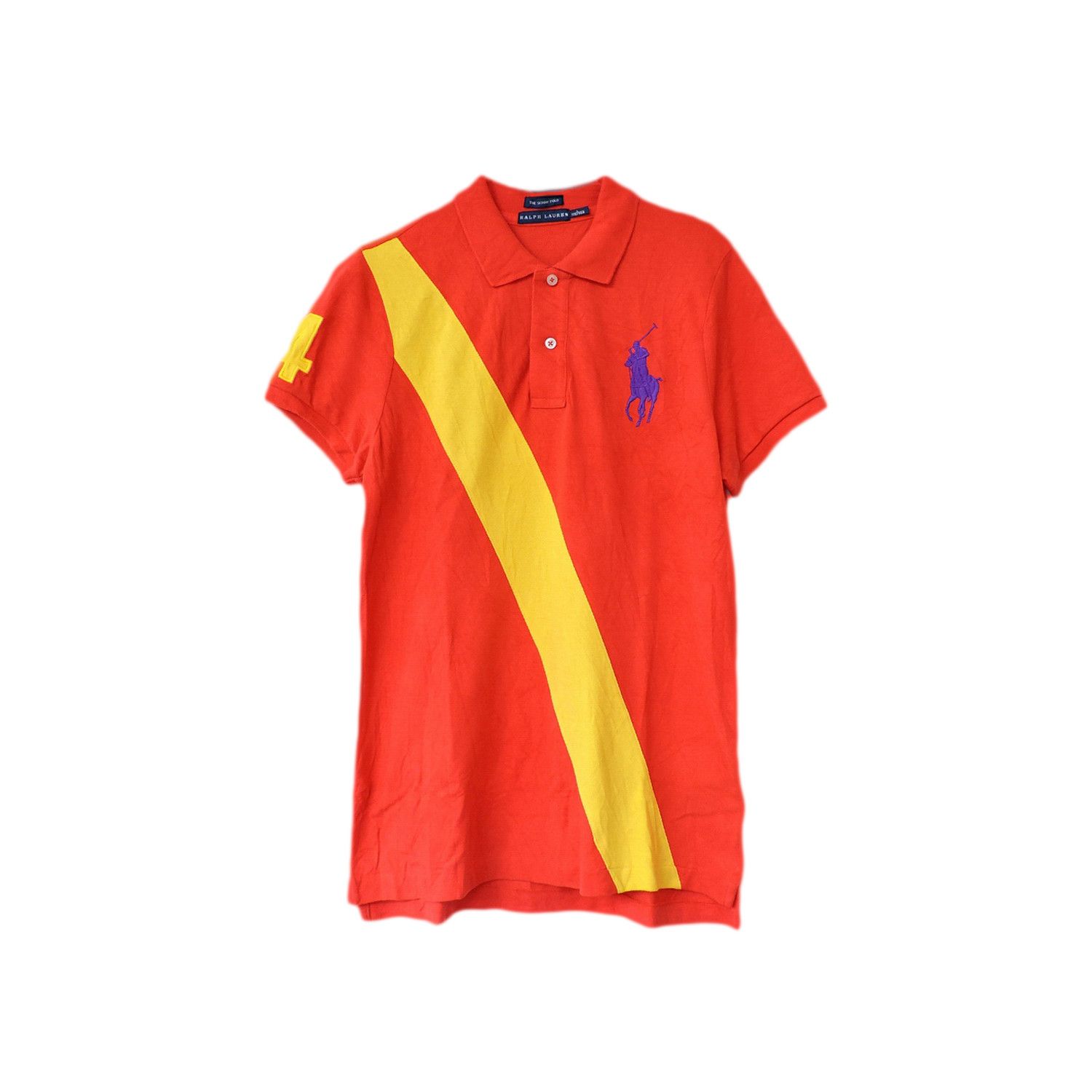 Polo Ralph Lauren RALPH LAUREN THE SKINNY POLO 'NUMBER 4' POLO SHIRT Size L / US 10 / IT 46 - 1 Thumbnail