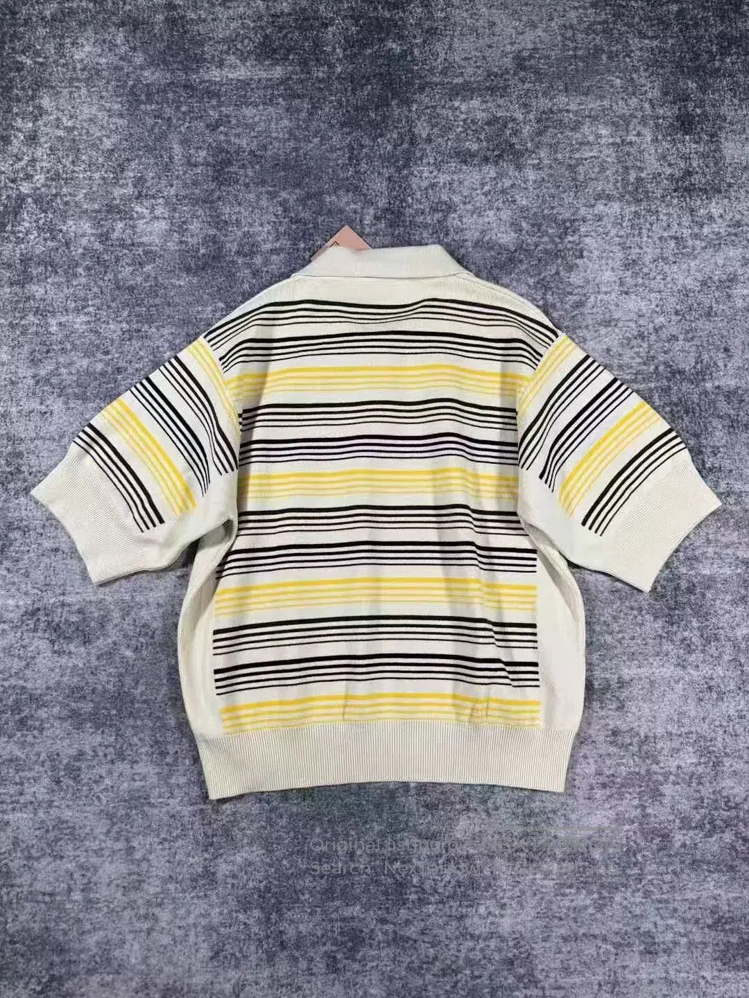 Miu Miu Miu Miu Striped Knit Polo Short Sleeve. Size US M / EU 48-50 / 2 - 2 Thumbnail