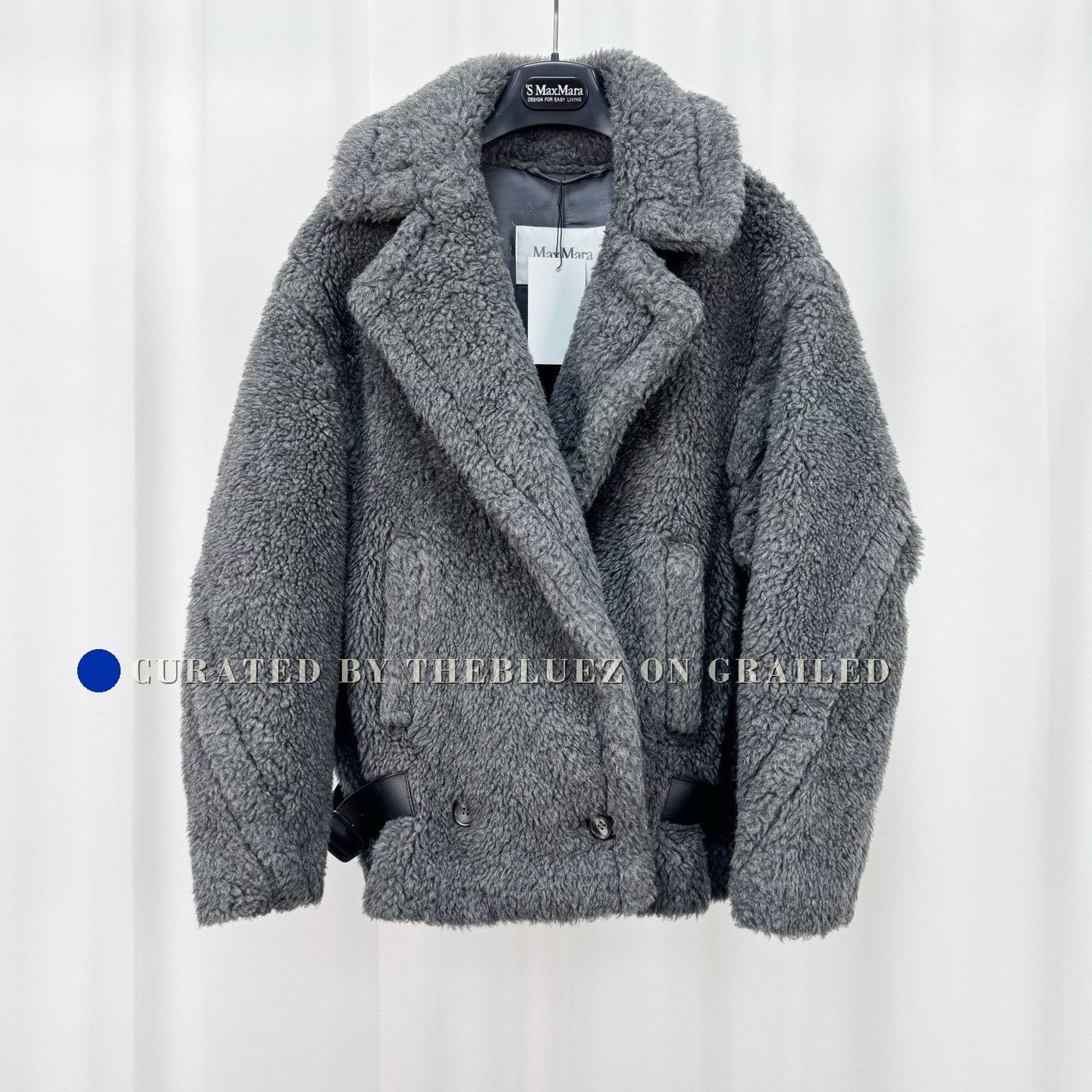 Max Mara Maxmara Gray Short Teddy Coat Size S / US 4 / IT 40 - 1 Thumbnail