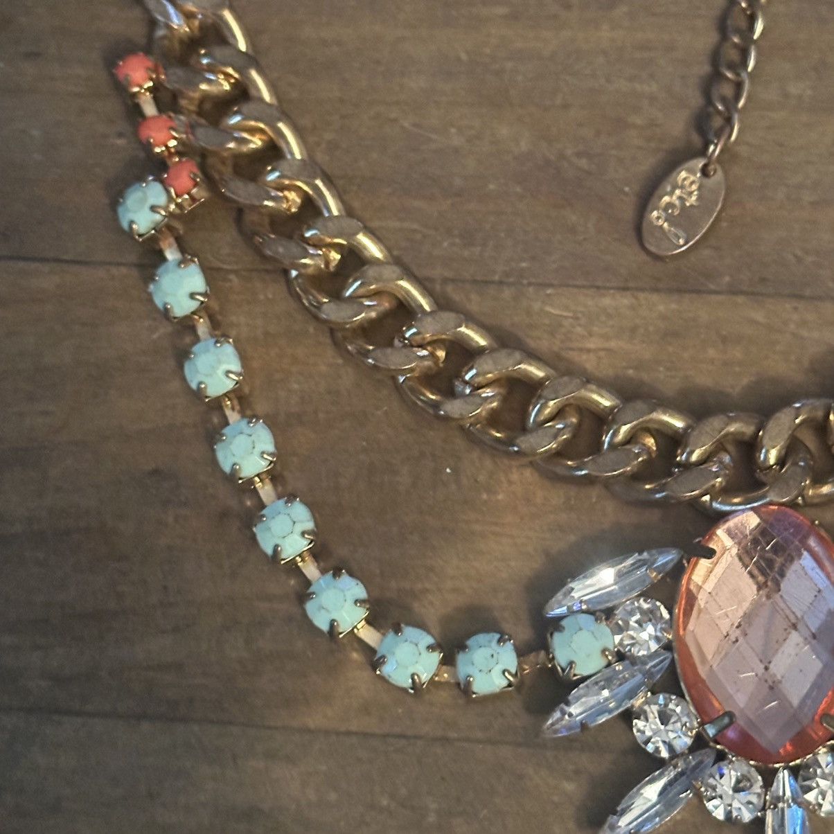 Other Etc! multicolor swag rhinestone statement necklace Size ONE SIZE - 5 Thumbnail